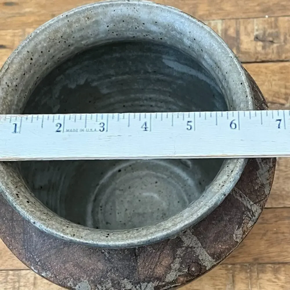 Vintage Handmade Pottery Stoneware Vase 8.5